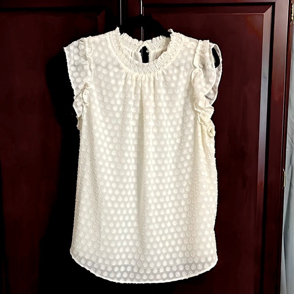 LOFT Tops - Loft White Sleeveless Blouse